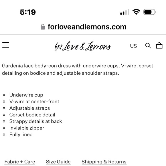 For love of Lemons, size XS, never worn with tags, white lace overlay - Picture 14 of 16